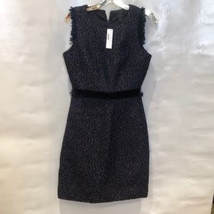NEW J. Crew Navy Blue Sleeveless Tweed Dress